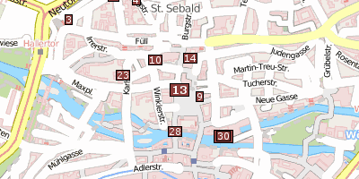 Stadtplan Schöner Brunnen  Nürnberg